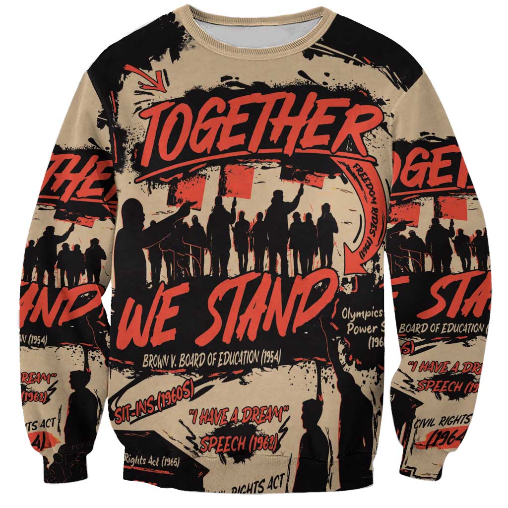 Together We Stand Sweatshirt African American - Wonder Print Shop