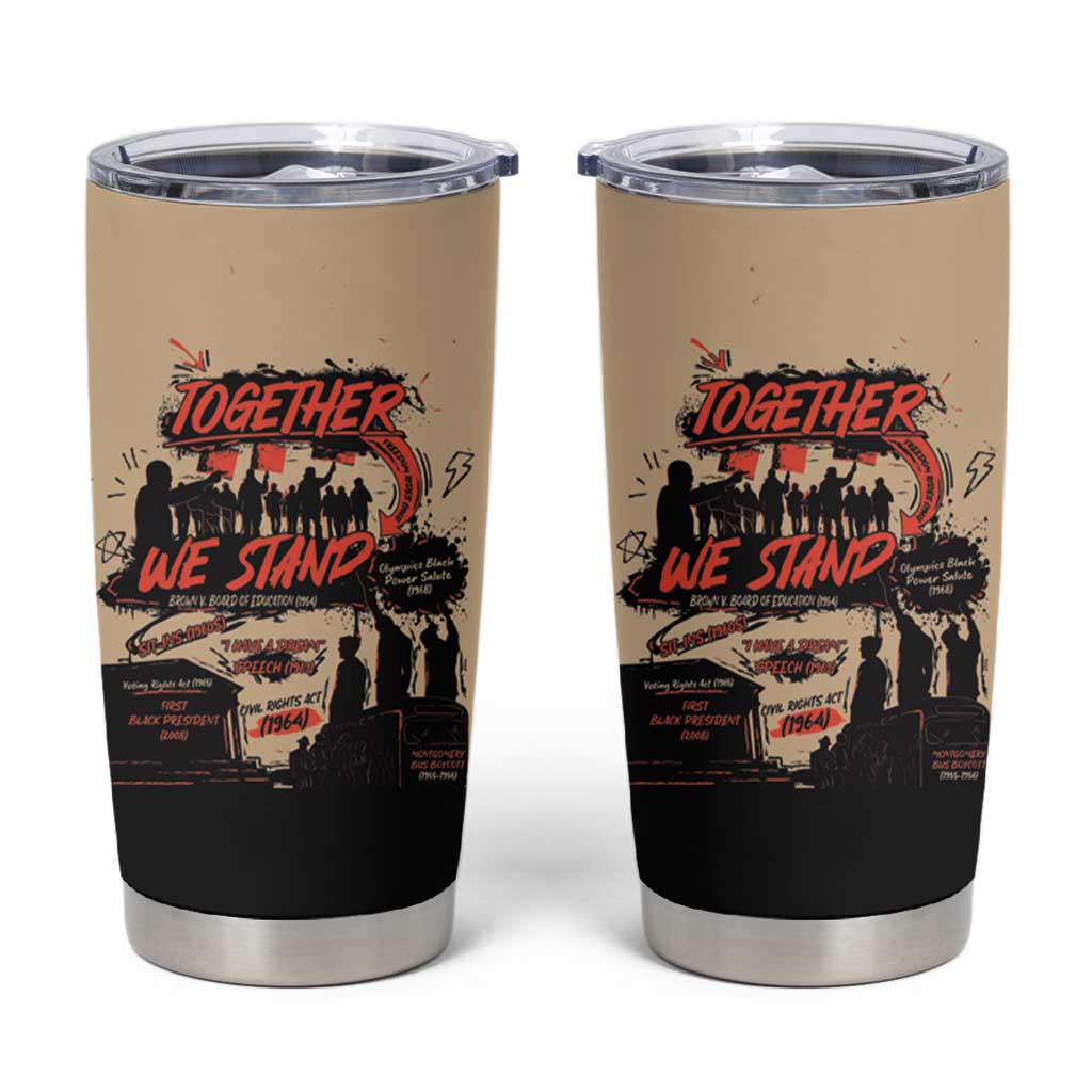 Together We Stand Tumbler Cup African American - Wonder Print Shop