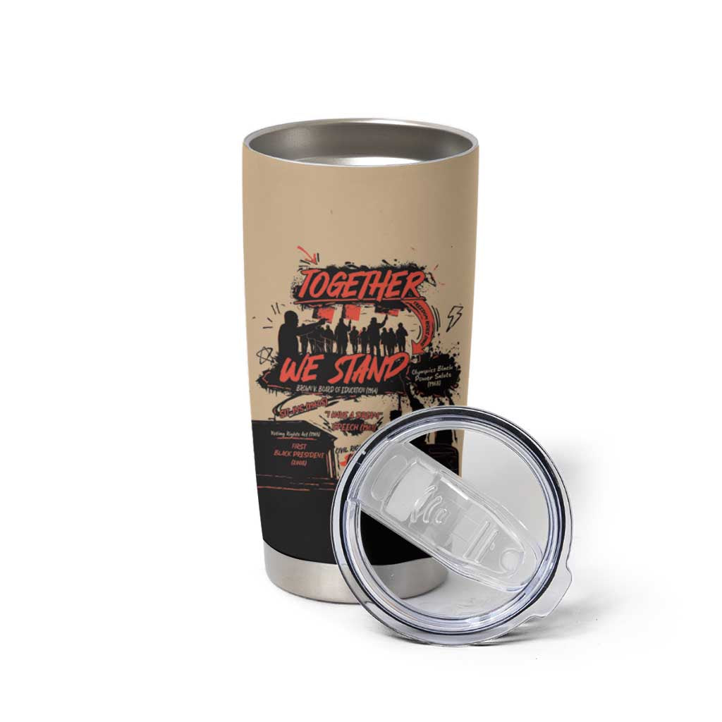 Together We Stand Tumbler Cup African American - Wonder Print Shop