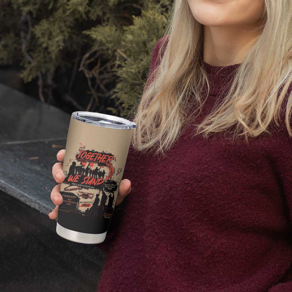 Together We Stand Tumbler Cup African American - Wonder Print Shop