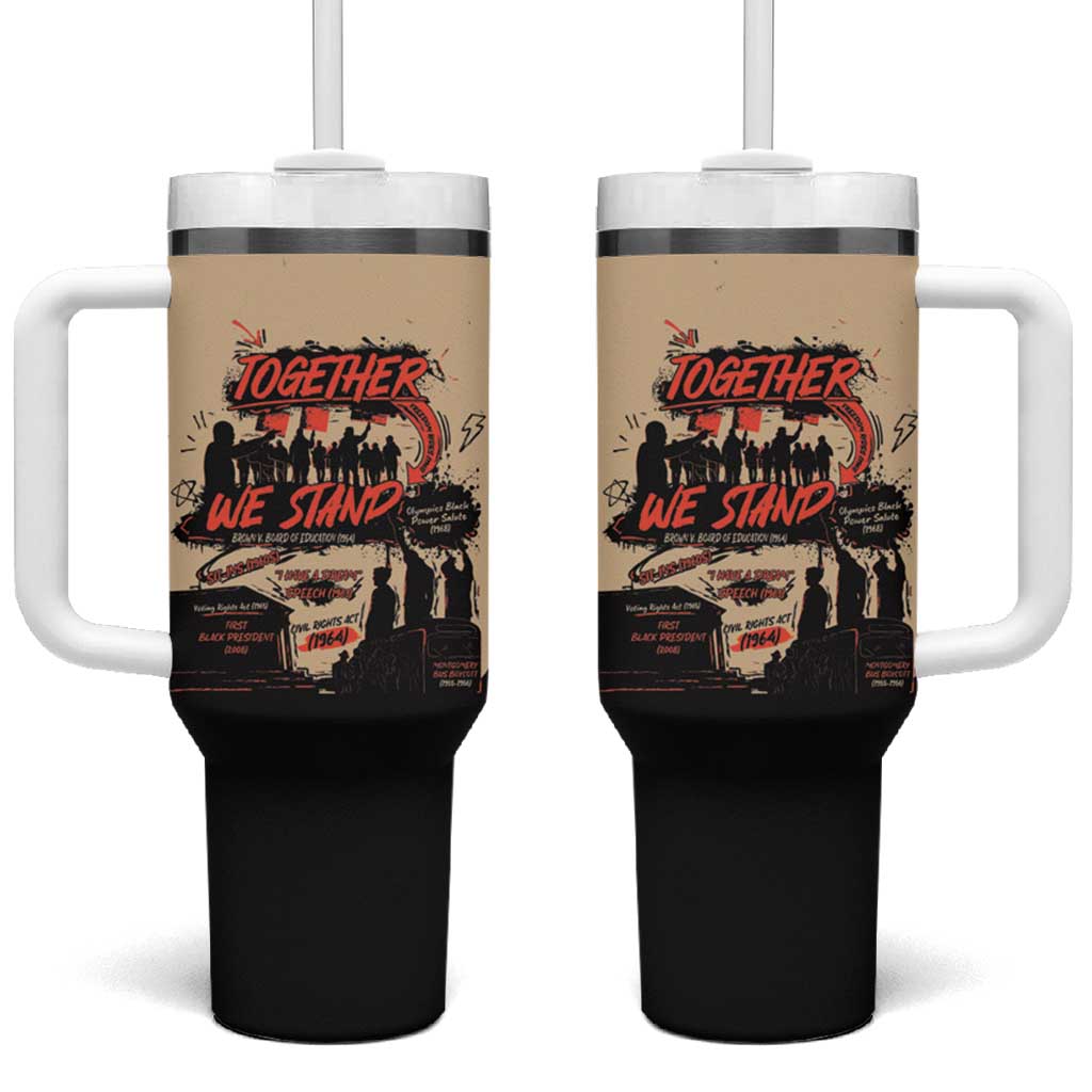 Together We Stand Tumbler With Handle African American - Wonder Print Shop