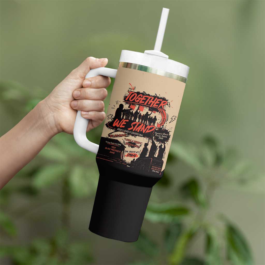 Together We Stand Tumbler With Handle African American - Wonder Print Shop