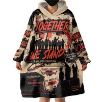 Together We Stand Wearable Blanket Hoodie African American - Wonder Print Shop
