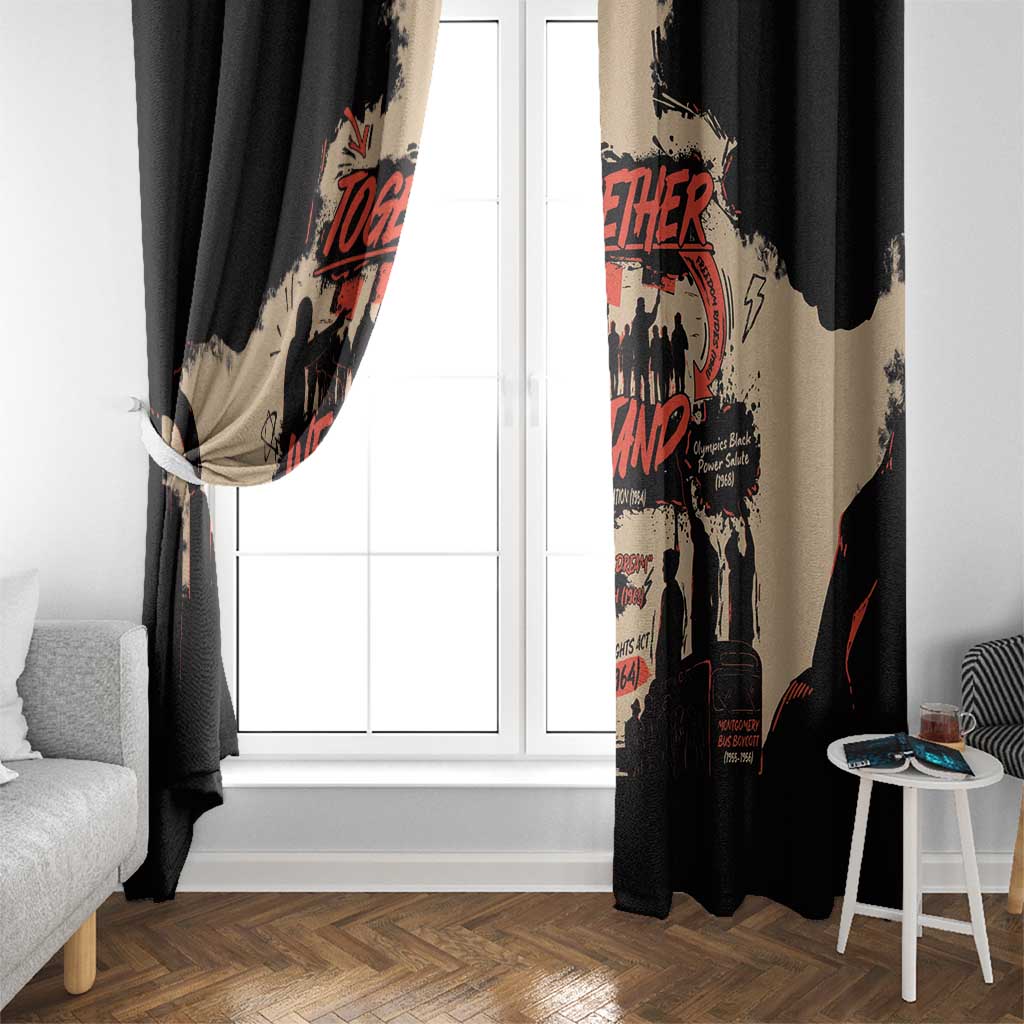 Together We Stand Window Curtain African American - Wonder Print Shop