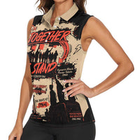 Together We Stand Women Sleeveless Polo Shirt African American - Wonder Print Shop