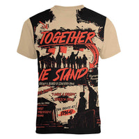 Together We Stand Women V-Neck T-Shirt African American - Wonder Print Shop