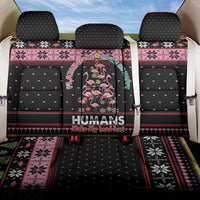 Flamingo Make Me Happy Christmas Tree Back Car Seat Cover Human Make My Head Hurt - Wonder Print Shop