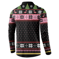 Flamingo Make Me Happy Christmas Tree Button Sweatshirt Human Make My Head Hurt - Wonder Print Shop