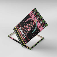 Flamingo Make Me Happy Christmas Tree Canvas Wall Art Human Make My Head Hurt - Wonder Print Shop