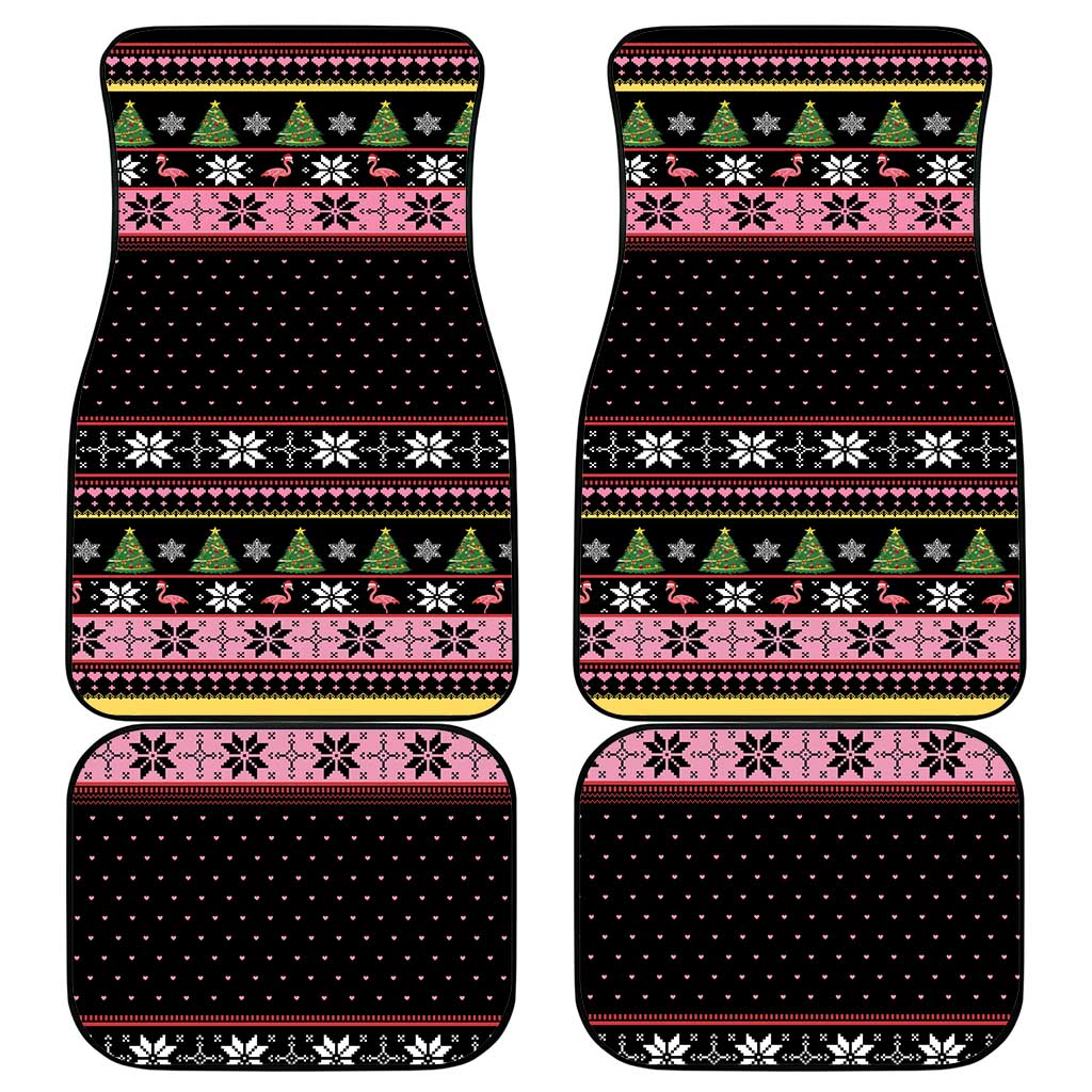 Flamingo Make Me Happy Christmas Tree Car Mats Human Make My Head Hurt - Wonder Print Shop