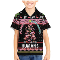 Flamingo Make Me Happy Christmas Tree Family Matching Mermaid Dress and Hawaiian Shirt Human Make My Head Hurt - Wonder Print Shop