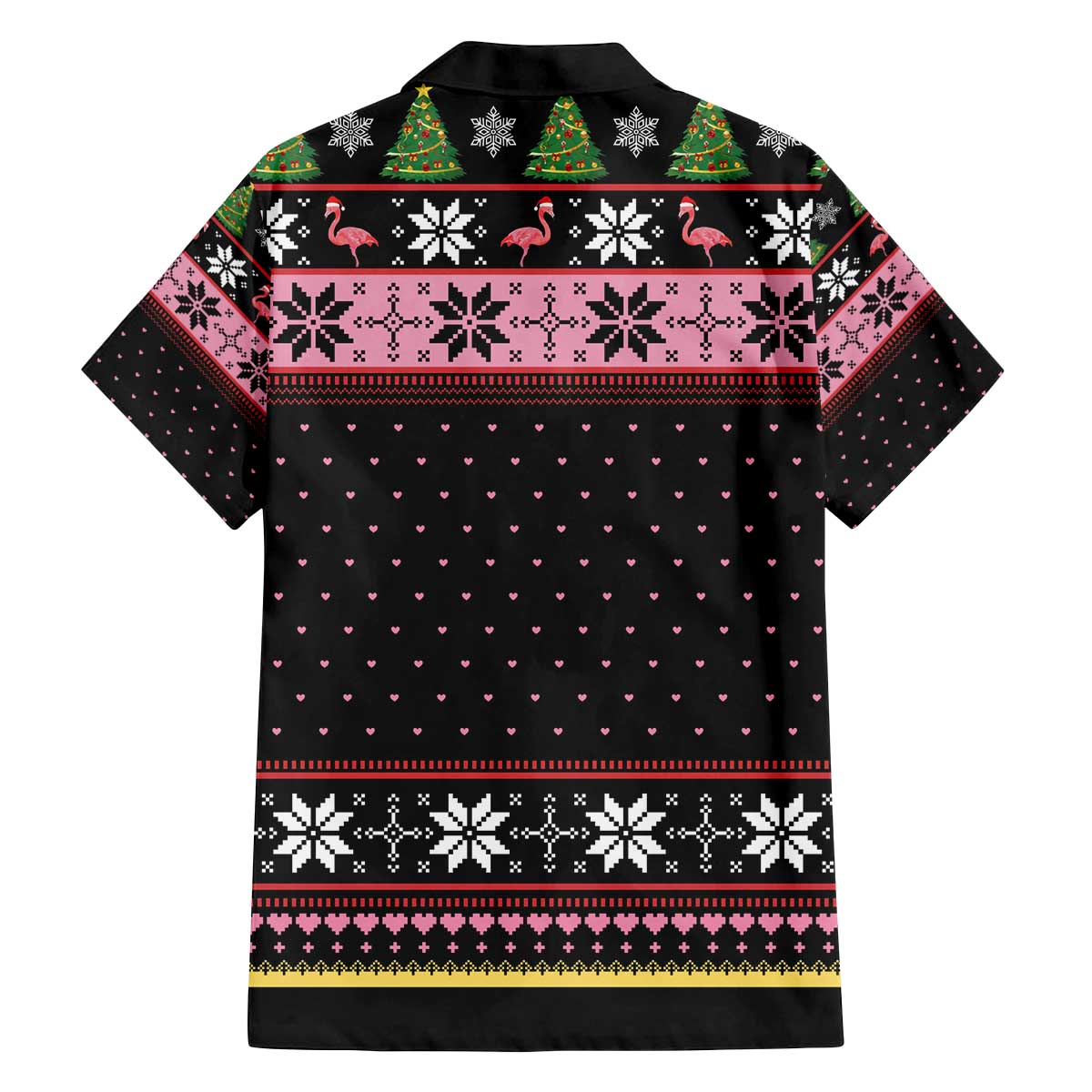 Flamingo Make Me Happy Christmas Tree Family Matching Off The Shoulder Long Sleeve Dress and Hawaiian Shirt Human Make My Head Hurt - Wonder Print Shop