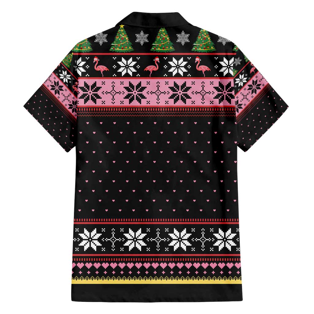 Flamingo Make Me Happy Christmas Tree Family Matching Off Shoulder Maxi Dress and Hawaiian Shirt Human Make My Head Hurt - Wonder Print Shop