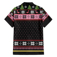 Flamingo Make Me Happy Christmas Tree Family Matching Short Sleeve Bodycon Dress and Hawaiian Shirt Human Make My Head Hurt - Wonder Print Shop