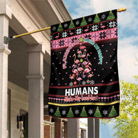 Flamingo Make Me Happy Christmas Tree Garden Flag Human Make My Head Hurt - Wonder Print Shop