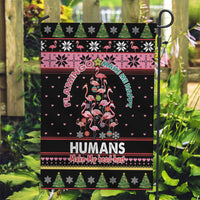 Flamingo Make Me Happy Christmas Tree Garden Flag Human Make My Head Hurt - Wonder Print Shop
