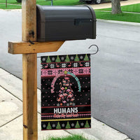 Flamingo Make Me Happy Christmas Tree Garden Flag Human Make My Head Hurt - Wonder Print Shop