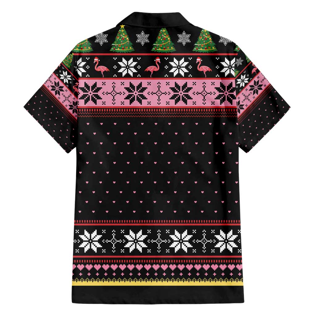 Flamingo Make Me Happy Christmas Tree Hawaiian Shirt Human Make My Head Hurt - Wonder Print Shop
