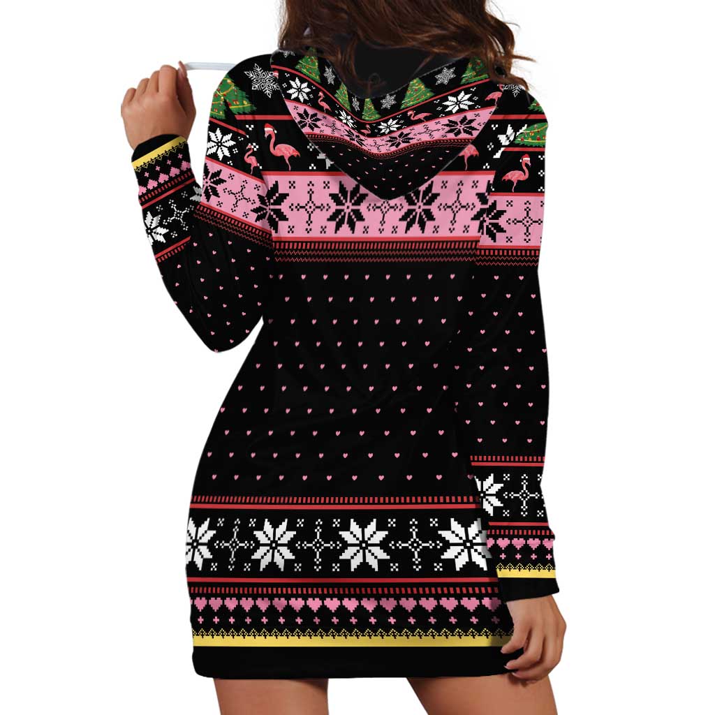 Flamingo Make Me Happy Christmas Tree Hoodie Dress Human Make My Head Hurt - Wonder Print Shop