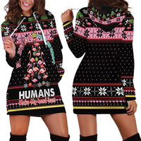 Flamingo Make Me Happy Christmas Tree Hoodie Dress Human Make My Head Hurt - Wonder Print Shop