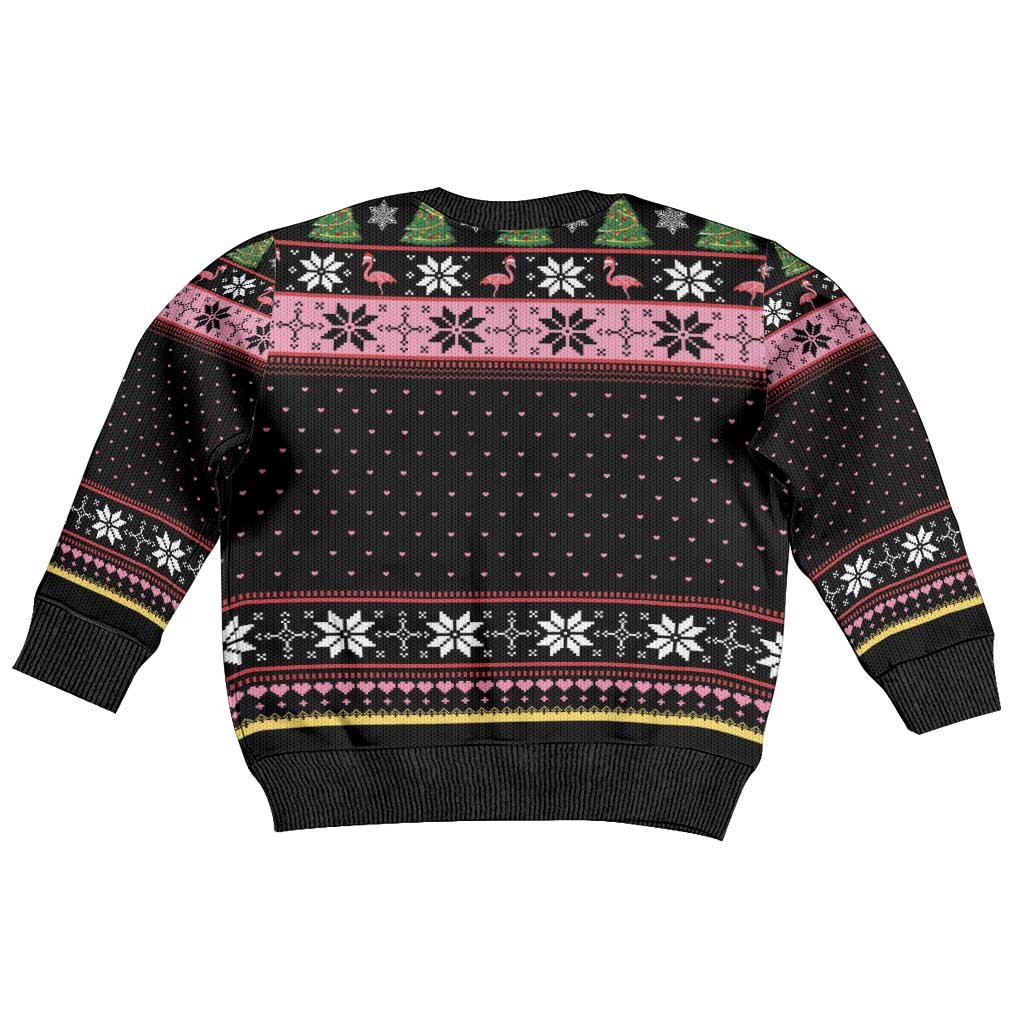 Flamingo Make Me Happy Christmas Tree Kid Ugly Christmas Sweater Human Make My Head Hurt - Wonder Print Shop
