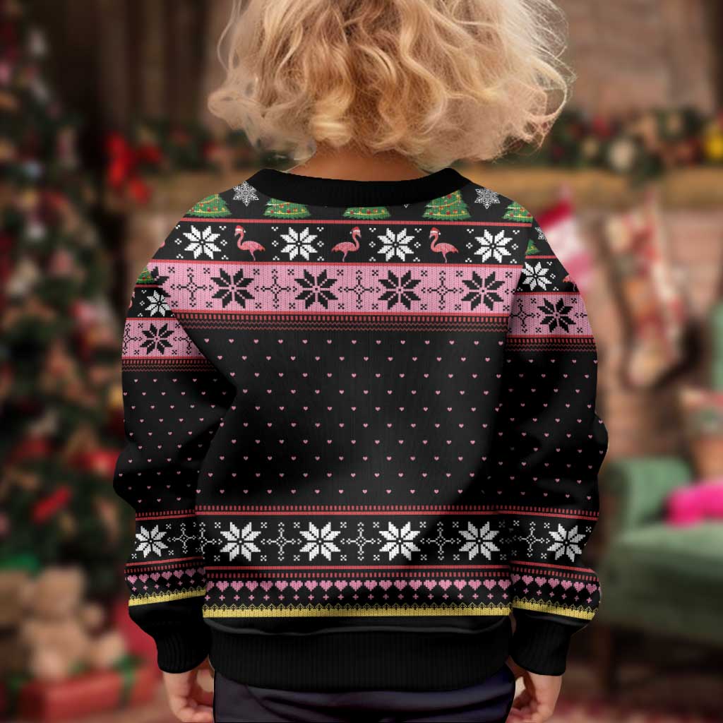 Flamingo Make Me Happy Christmas Tree Kid Ugly Christmas Sweater Human Make My Head Hurt - Wonder Print Shop