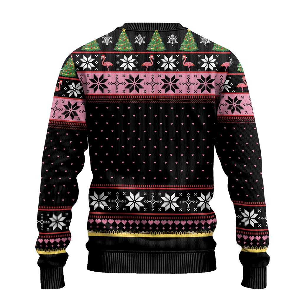 Flamingo Make Me Happy Christmas Tree Ugly Christmas Sweater Human Make My Head Hurt - Wonder Print Shop