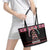 Flamingo Make Me Happy Christmas Tree Leather Tote Bag Human Make My Head Hurt - Wonder Print Shop