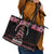 Flamingo Make Me Happy Christmas Tree Leather Tote Bag Human Make My Head Hurt - Wonder Print Shop