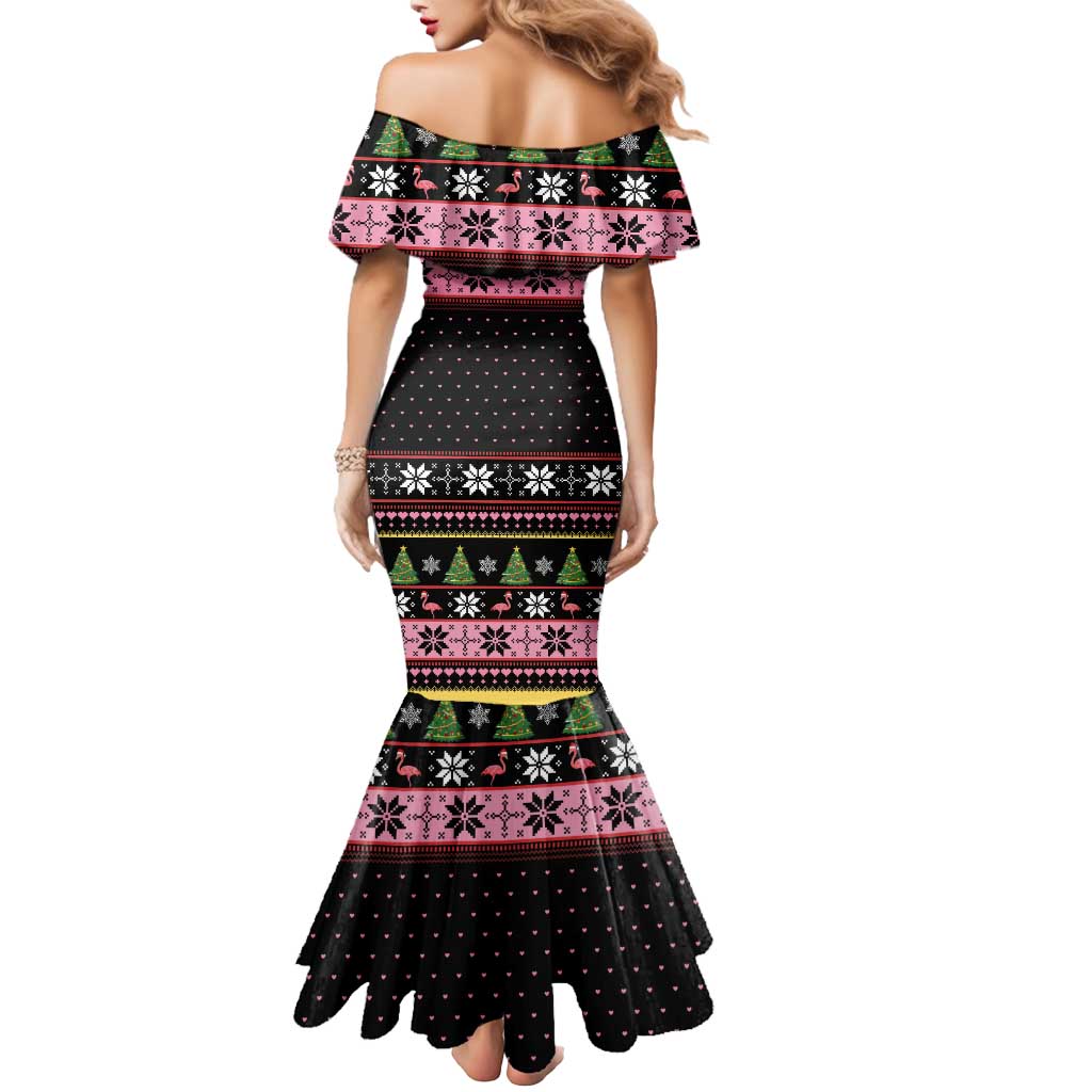 Flamingo Make Me Happy Christmas Tree Mermaid Dress Human Make My Head Hurt - Wonder Print Shop