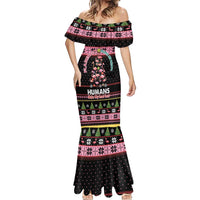 Flamingo Make Me Happy Christmas Tree Mermaid Dress Human Make My Head Hurt - Wonder Print Shop