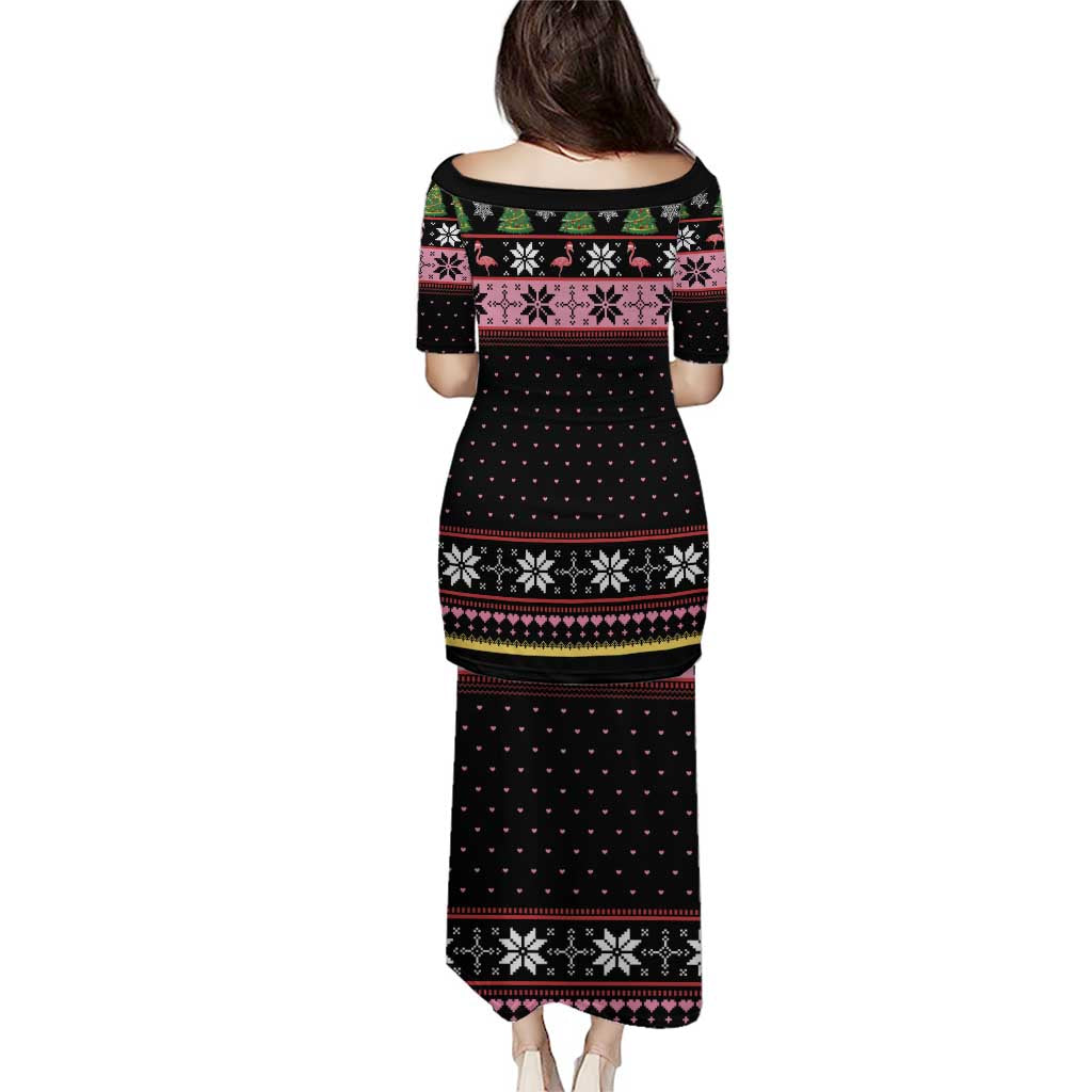 Flamingo Make Me Happy Christmas Tree Puletasi Human Make My Head Hurt - Wonder Print Shop