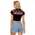 Flamingo Make Me Happy Christmas Tree Raglan Cropped T Shirt Human Make My Head Hurt - Wonder Print Shop