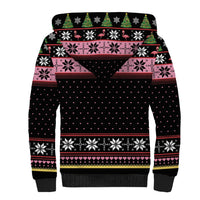 Flamingo Make Me Happy Christmas Tree Sherpa Hoodie Human Make My Head Hurt - Wonder Print Shop