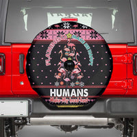 Flamingo Make Me Happy Christmas Tree Spare Tire Cover Human Make My Head Hurt - Wonder Print Shop