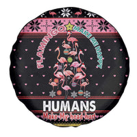 Flamingo Make Me Happy Christmas Tree Spare Tire Cover Human Make My Head Hurt - Wonder Print Shop