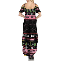 Flamingo Make Me Happy Christmas Tree Summer Maxi Dress Human Make My Head Hurt - Wonder Print Shop