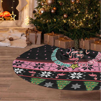 Flamingo Make Me Happy Christmas Tree Tree Skirt Human Make My Head Hurt - Wonder Print Shop