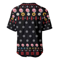 Hippie Xmas Baseball Jersey Hippie Flower Christmas Tree - Wonder Print Shop
