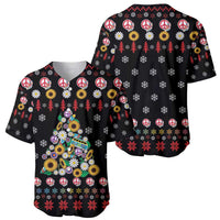 Hippie Xmas Baseball Jersey Hippie Flower Christmas Tree - Wonder Print Shop