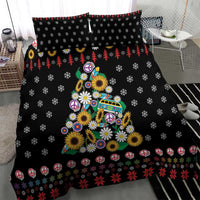 Hippie Xmas Bedding Set Hippie Flower Christmas Tree - Wonder Print Shop