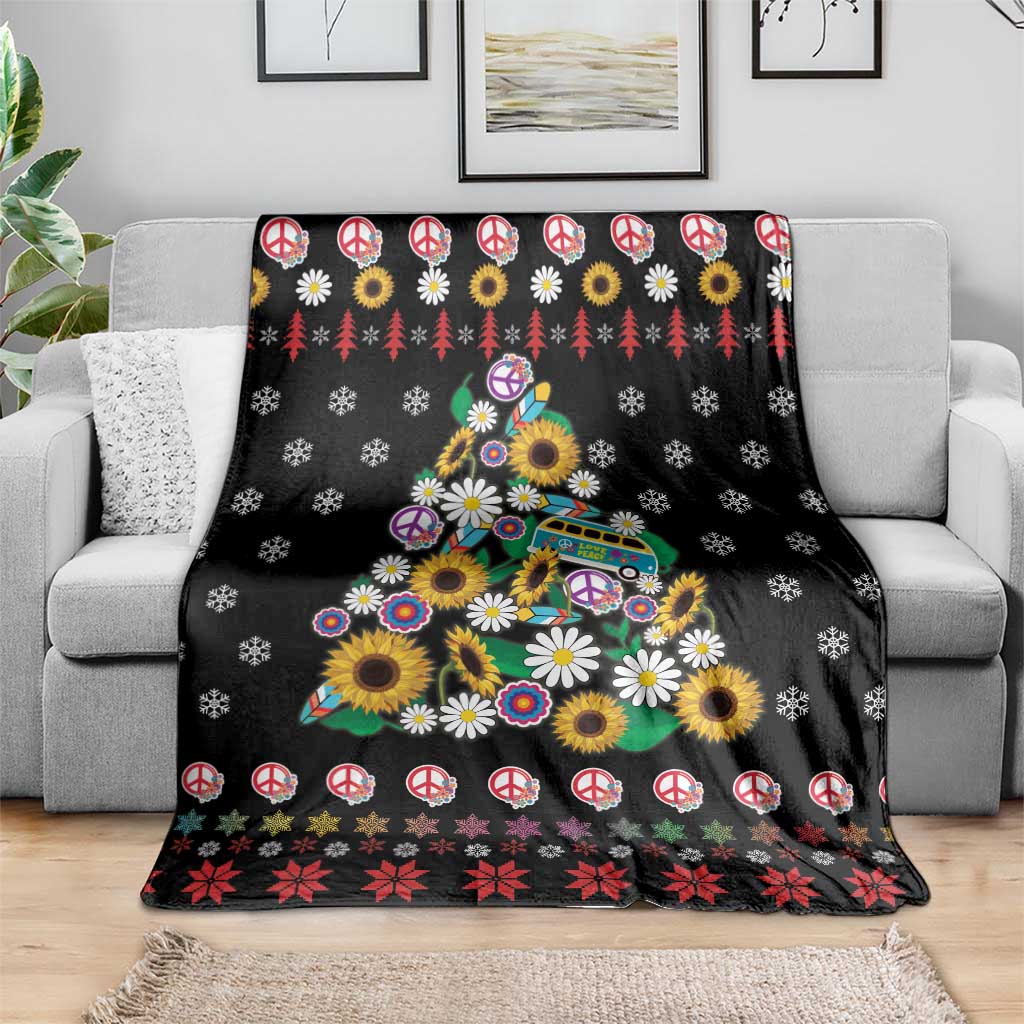 Hippie Xmas Blanket Hippie Flower Christmas Tree