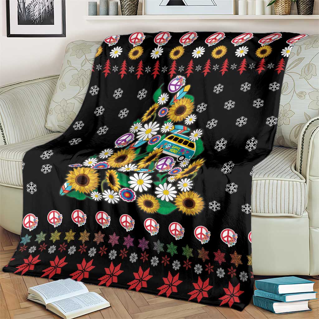 Hippie Xmas Blanket Hippie Flower Christmas Tree