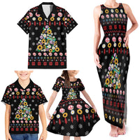 Hippie Xmas Family Matching Tank Maxi Dress and Hawaiian Shirt Hippie Flower Christmas Tree - Wonder Print Shop