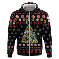 Hippie Xmas Hoodie Hippie Flower Christmas Tree - Wonder Print Shop