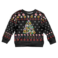 Hippie Xmas Kid Ugly Christmas Sweater Hippie Flower Christmas Tree - Wonder Print Shop