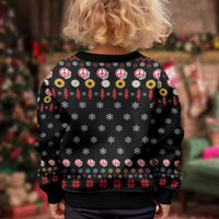 Hippie Xmas Kid Ugly Christmas Sweater Hippie Flower Christmas Tree - Wonder Print Shop