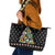 Hippie Xmas Leather Tote Bag Hippie Flower Christmas Tree - Wonder Print Shop