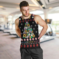 Hippie Xmas Men Tank Top Hippie Flower Christmas Tree - Wonder Print Shop