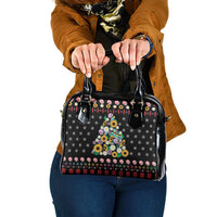 Hippie Xmas Shoulder Handbag Hippie Flower Christmas Tree